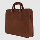 TÚI ĐỰNG LAPTOP DA CALFSKIN CAO CẤP 081-MAHOGANY -  MEDICI OF FLORENCE - SẢN XUẤT THỦ CÔNG TẠI ITALIA