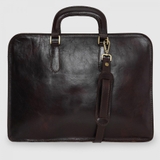 TÚI ĐỰNG LAPTOP DA CALFSKIN CAO CẤP 081 - Black -  MEDICI OF FLORENCE - SẢN XUẤT THỦ CÔNG TẠI ITALIA