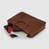 TÚI ĐỰNG LAPTOP DA CALFSKIN CAO CẤP 081-MAHOGANY -  MEDICI OF FLORENCE - SẢN XUẤT THỦ CÔNG TẠI ITALIA