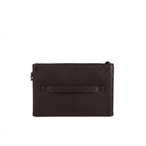CLUTCH DA THẬT NAM MÀU NÂU ĐEN 1812207-28 - GIANNI CONTI - SẢN XUẤT THỦ CÔNG TẠI ITALY