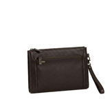 CLUTCH DA THẬT NAM MÀU NÂU ĐEN 1812207-28 - GIANNI CONTI - SẢN XUẤT THỦ CÔNG TẠI ITALY