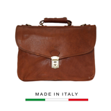 CẶP DA CALFSKIN 4000 - Brown -  MEDICI OF FLORENCE - SẢN XUẤT THỦ CÔNG TẠI ITALIA