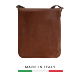 TÚI ĐÉO CHÉO DA Vegetable-Tanned Calfskin 3700-Brown -  MEDICI OF FLORENCE - SẢN XUẤT THỦ CÔNG TẠI ITALY