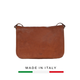 TÚI ĐEO CHÉO NAM DA CALFSKIN 5700 - Brown -  MEDICI OF FLORENCE - SẢN XUẤT THỦ CÔNG TẠI ITALY