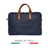 TÚI LAPTOP CALFSKIN 110 DL - Denim -  MEDICI OF FLORENCE - SẢN XUẤT THỦ CÔNG TẠI ITALIA