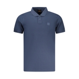 ÁO POLO NAM CỘC TAY SLIM FIT MÀU XANH THAN - BOSS - NHẬP KHẨU CHÍNH HÃNG TỪ ITALIA