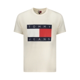 ÁO THUN NAM CỘC TAY MÀU TRẮNG KEM – TOMMY HILFIGER - NHẬP KHẨU CHÍNH HÃNG TỪ Ý
