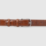 THẮT LƯNG DA THẬT CAO CẤP 1010-35 MÀU NÂU - MEDICI OF FLORENCE - SẢN XUẤT THỦ CÔNG TẠI ITALIA