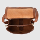 TÚI ĐEO CHÉO NAM DA VACCHETTA CAO CẤP 300-MAHOGANY -  MEDICI OF FLORENCE - SẢN XUẤT THỦ CÔNG TẠI ITALY