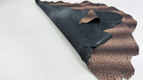 ORDER MIẾNG DA BÊ Ý CAO CẤP MÀU ĐEN HOẠ TIẾT RẮN ĐỒNG ÁNH KIM - ITALY LEATHER - NHẬP KHẨU CHÍNH HÃNG TỪ Ý