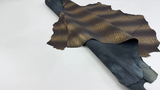 ORDER MIẾNG DA BÊ Ý CAO CẤP MÀU ĐEN HOẠ TIẾT RẮN ĐỒNG ÁNH KIM - ITALY LEATHER - NHẬP KHẨU CHÍNH HÃNG TỪ Ý