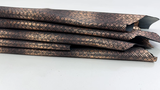 ORDER MIẾNG DA BÊ Ý CAO CẤP MÀU ĐEN HOẠ TIẾT RẮN ĐỒNG ÁNH KIM - ITALY LEATHER - NHẬP KHẨU CHÍNH HÃNG TỪ Ý