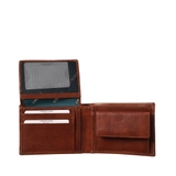 VÍ NAM DA THẬT MÀU NÂU SẪM 15 - Rust - MEDICI OF FLORENCE - NHẬP KHẨU CHÍNH HÃNG TỪ ITALIA