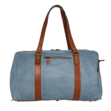 TÚI DU LỊCH DA CALFSKIN 1001-2 DL - Steel Blue -  MEDICI OF FLORENCE - SẢN XUẤT THỦ CÔNG TẠI ITALIA