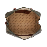 TÚI DU LỊCH DA CALFSKIN 1001-2 SV - PEWTER GREEN - MEDICI OF FLORENCE - SẢN XUẤT THỦ CÔNG TẠI ITALIA