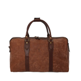 TÚI DU LỊCH DA BÊ MỀM CAO CẤP MÀU NÂU COGNAC 9277 -  MEDICI OF FLORENCE - SẢN XUẤT THỦ CÔNG TẠI ITALIA