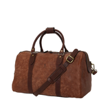 TÚI DU LỊCH DA BÊ MỀM CAO CẤP MÀU NÂU COGNAC 9277 -  MEDICI OF FLORENCE - SẢN XUẤT THỦ CÔNG TẠI ITALIA