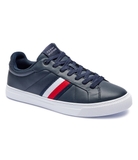 GIÀY SNEAKER NAM MÀU XANH THAN - TOMMY HILFIGER - NHẬP KHẨU CHÍNH HÃNG TỪ Ý