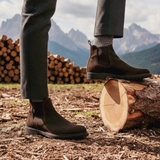 GIÀY BOOTS DA LỘN NAM (DA THẬT) MÀU NÂU - DUCA DI MORRONE - SẢN XUẤT TẠI ITALY