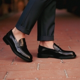 GIÀY LƯỜI DA NAM (DA THẬT) MÀU ĐEN - DUCA DI MORRONE - SẢN XUẤT TẠI ITALY