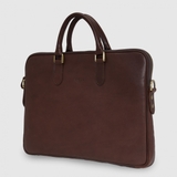 TÚI ĐỰNG LAPTOP DA VACCHETTA CAO CẤP 110-COFFEE -  MEDICI OF FLORENCE - SẢN XUẤT THỦ CÔNG TẠI ITALIA