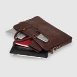 TÚI ĐỰNG LAPTOP DA VACCHETTA CAO CẤP 110-COFFEE -  MEDICI OF FLORENCE - SẢN XUẤT THỦ CÔNG TẠI ITALIA