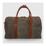 TÚI DU LỊCH DA BÊ MỀM CAO CẤP MÀU MILITARY 9277 SAND -  MEDICI OF FLORENCE - SẢN XUẤT THỦ CÔNG TẠI ITALIA