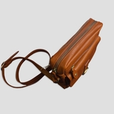 TÚI ĐEO CHÉO DA VACCHETTA CAO CẤP 920-COGNAC -  MEDICI OF FLORENCE - SẢN XUẤT THỦ CÔNG TẠI ITALY