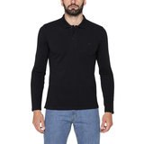 ÁO POLO DÀI TAY NAM COTTON TRƠN MÀU ĐEN - CARRERA JEANS - NHẬP KHẨU CHÍNH HÃNG TỪ ITALIA