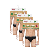 PACK 2 QUẦN SỊP TAM GIÁC NAM MÀU ĐEN - CARRERA JEANS - NHẬP KHẨU CHÍNH HÃNG TỪ Ý