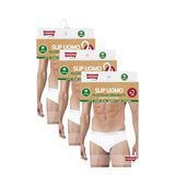 PACK 2 QUẦN SỊP TAM GIÁC NAM MÀU TRẮNG - CARRERA JEANS - NHẬP KHẨU CHÍNH HÃNG TỪ Ý