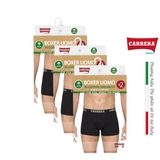 PACK 2 QUẦN SỊP ĐÙI NAM MÀU ĐEN - CARRERA JEANS - NHẬP KHẨU CHÍNH HÃNG TỪ Ý