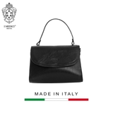 TÚI QUAI XÁCH DA CALFSKIN 2410 - Black -  MEDICI OF FLORENCE - SẢN XUẤT THỦ CÔNG TẠI ITALIA