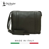 TÚI LAPTOP NAM DA SOFT CALFSKIN MÀU ĐEN 030491NE * 91Ne  – OLD ANGLER - SẢN XUẤT THỦ CÔNG TỪ ITALY