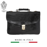 CẶP DA CALFSKIN 4000 - Black -  MEDICI OF FLORENCE - SẢN XUẤT THỦ CÔNG TẠI ITALIA