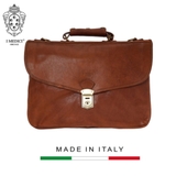 CẶP DA CALFSKIN 4000 - Brown -  MEDICI OF FLORENCE - SẢN XUẤT THỦ CÔNG TẠI ITALIA