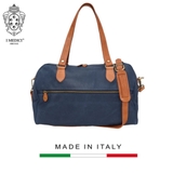 TÚI DU LỊCH DA CALFSKIN 409 - Denim -  MEDICI OF FLORENCE - SẢN XUẤT THỦ CÔNG TẠI ITALIA