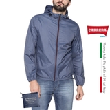 ÁO KHOÁC GIÓ NAM CÓ MŨ VÀ KHÓA KÉO MÀU XANH – CARRERA JEANS - NHẬP KHẨU CHÍNH HÃNG TỪ Ý