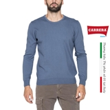 ÁO LEN DỆT KIM NAM COTTON DÀI TAY XANH DƯƠNG NHẠT - CARRERA JEANS - NHẬP KHẨU CHÍNH HÃNG TỪ ITALIA
