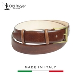 DÂY LƯNG DA NAM MÀU NÂU 513505MA * 05Ma – OLD ANGLER - SẢN XUẤT THỦ CÔNG TỪ ITALY