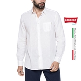 ÁO SƠ MI DÀI TAY NAM HỖN HỢP LANH VÀ COTTON – CARRERA JEANS - NHẬP KHẨU CHÍNH HÃNG TỪ Ý