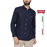 ÁO SƠ MI DÀI TAY NAM HỖN HỢP LANH VÀ COTTON – CARRERA JEANS - NHẬP KHẨU CHÍNH HÃNG TỪ Ý