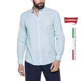 ÁO SƠ MI NAM KIỂU HỖN HỢP LANH VÀ COTTON – CARRERA JEANS - NHẬP KHẨU CHÍNH HÃNG TỪ Ý