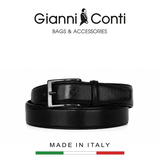 (SEO) THẮT LƯNG DA THẬT NAM MÀU ĐEN 5155440-35-10 - GIANNI CONTI - SẢN XUẤT THỦ CÔNG TẠI ITALIA
