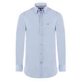 ÁO SƠ MI DÀI TAY NAM MÀU XANH SÁNG - TOMMY HILFIGER - NHẬP KHẨU CHÍNH HÃNG TỪ CHLB ĐỨC