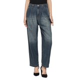 QUẦN BAGGY JEANS NỮ MÀU XANH ĐẬM - CARRERA JEANS - NHẬP KHẨU CHÍNH HÃNG TỪ ITALIA