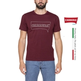 ÁO THUN NAM CỘC TAY BASIC MÀU ĐỎ BORDEAUX IN LOGO – CARRERA JEANS - NHẬP KHẨU CHÍNH HÃNG TỪ Ý