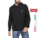 ÁO KHOÁC GIÓ NAM CÓ MŨ MÀU ĐEN – CARRERA JEANS - NHẬP KHẨU CHÍNH HÃNG TỪ Ý