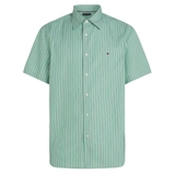 ÁO SƠ MI NAM HỌA TIẾT KẺ SỌC MÀU FORT GREEN MW0MW39161_0CD - TOMMY HILFIGER - NHẬP KHẨU CHÍNH HÃNG TỪ Ý