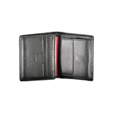 VÍ NAM DÁNG ĐỨNG DA THẬT MÀU ĐEN - TOMMY HILFIGER - NHẬP KHẨU CHÍNH HÃNG TỪ Ý